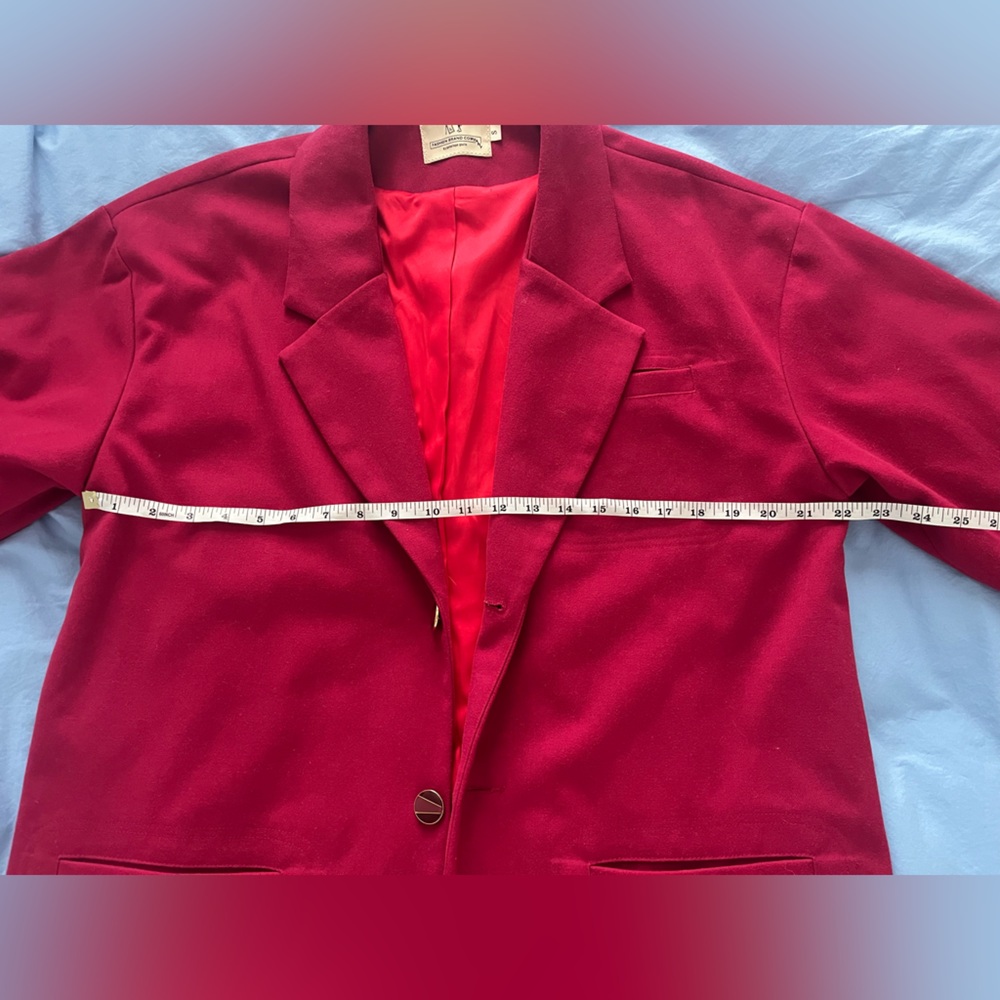 Fashion Brand Company by Penelope Gazin Bold Dark Pink Wool Coat - Picture 7 of 9